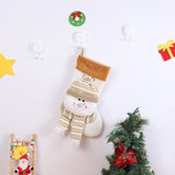 Christmas candy bag, gift bag, cute cartoon big head old man, snowman, reindeer, Christmas socks decoration