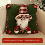 Christmas Decoration Supplies Cartoon Elderly Pillow Cover Top Hat Doll Home Party Atmosphere Decoration