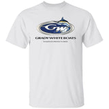 White t-shirt with Grady-White Boats logo and text on a white background