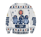 Miller Lite Christmas Gnomies Ugly Sweater