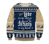 Miller Lite In My Veins Ugly Sweater