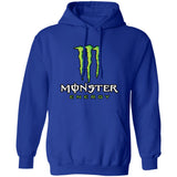 Blue hoodie with Monster Energy logo on a white background