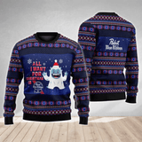 Pabst Blue Ribbon Yeti Ugly Sweater