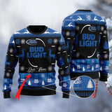 Personalized Bud Light Christmas Ugly Sweater