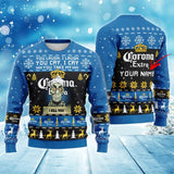 Personalized Corona Extra Funny Skeleton Ugly Sweater