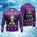 Personalized Crown Royal Funny Skeleton Ugly Sweater
