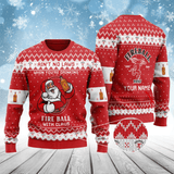 Personalized Fireball with Claus Ugly Sweater