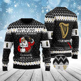 Personalized Guinness with Claus Ugly Sweater