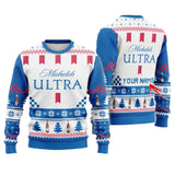 Personalized Michelob Ultra Christmas Star Ugly Sweater