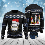 Personalized Modelo Bottle Santa Ugly Sweater