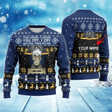 Personalized Modelo Funny Skeleton Ugly Sweater
