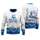 Personalized Samuel Adams Winter Reindeer Ugly Sweater