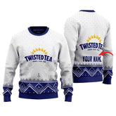Personalized Twisted Tea Winter Reindeer Ugly Sweater