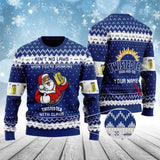Personalized Twisted Tea with Claus Ugly Sweater