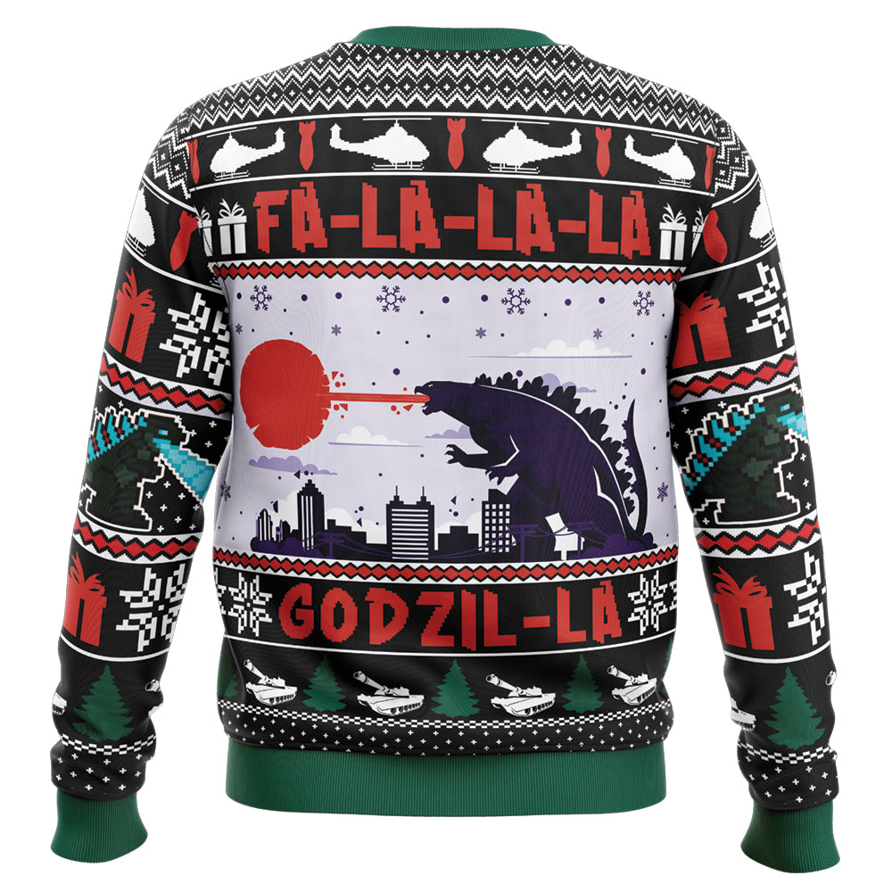 Sweater FaLaLaLa Godzil-La Godzilla Ugly Christmas