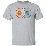 Women Want Me Fish Fear Me Venn Diagram Shirt