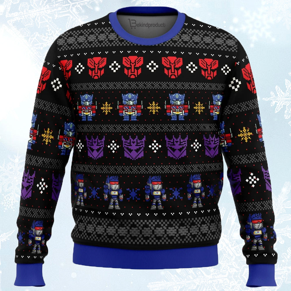 Xmas in Disguise Transformers Ugly Christmas Sweater For Men & Women Christmas Gift Sweater