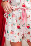 White Christmas Spirits Shirt 2pcs Shorts Pajama Set