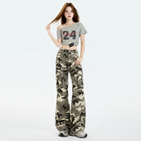 Camouflage Cargo Pants for Women with Multiple Pockets