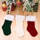 Christmas decoration products, knitted Christmas socks, high-end woolen socks, Christmas gift socks, green gift bags