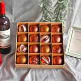 Christmas decoration hanging ball 6cm painted Christmas ball Christmas tree pendant set electroplated ball gift box