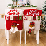 Christmas Decoration Supplies Christmas Cartoon 3D Elderly Chair Cover Snowman and Elk Chair Cover
