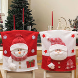 Christmas decorations, holiday home decor, chair covers, chair back covers, stool covers, Christmas chair covers