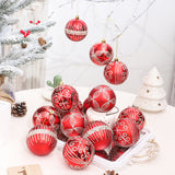 8CM/6 pcs painted Christmas balls, Christmas tree pendants, window display decorations, round balls