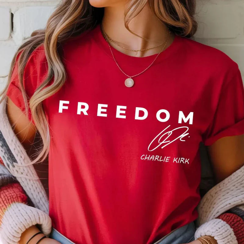 Unisex Red Freedom Shirt | Charlie Kirk Red Shirt | We Wear Red