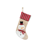 Christmas linen decorative socks snowman socks candy gift bags Christmas tree pendants