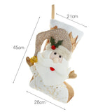 New Christmas gold hot stamping socks candy bag pendant gift bag Christmas socks gift bag