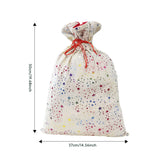 Christmas gift bag, gold foil five pointed star children's gift bag, Dutch velvet rainbow drawstring gift bag