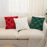 Plush embroidery Christmas holiday living room sofa pillow cover bed cushion cover bedroom bay window cushion pillow cover