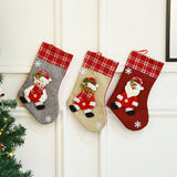 Christmas Socks Gift Bag Santa Claus Decorative Candy Gift Bag Santa Claus Socks Decorative Gift Bag