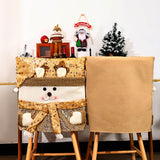 Christmas decoration chair set, Santa Claus chair cover, gold sequins, European and American style restaurant Christmas decoration
