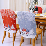 Christmas European and American style cartoon forest snowflake chair cover creative printing chair decoration supplies