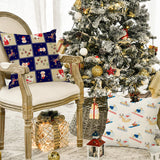 Cartoon Christmas Snowman Pillow Cover Holiday Sofa Decoration Cushion Cover Living Room
