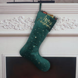 Christmas stockings Christmas gift bags Christmas candy bags gold foil embroidered socks three styles of long socks