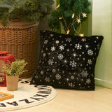 Christmas Snowflake Plush Hot Silver Sofa Pillowcase (excluding core) Home Pillow Cover