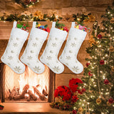 Christmas Decorations Christmas Socks Bag Embroidered Snowflake Beads Large Christmas Decorations Gift Socks
