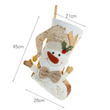 New Christmas gold hot stamping socks candy bag pendant gift bag Christmas socks gift bag