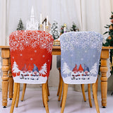 Christmas European and American style cartoon forest snowflake chair cover creative printing chair decoration supplies