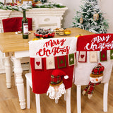 Christmas Decoration Supplies Christmas Cartoon 3D Elderly Chair Cover Snowman and Elk Chair Cover