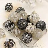 Christmas Decorations Boutique Transparent Painted PET Christmas Ball Set Hanging Christmas Tree Accessories Pendant