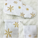 Christmas Decorations Christmas Socks Bag Embroidered Snowflake Beads Large Christmas Decorations Gift Socks