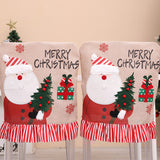 Christmas New Decorative Products Linen Santa Claus Christmas Tree Chair Set Creative Restaurant Chair Set