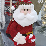 Christmas Socks Decorative Socks Imitation Hemp Fabric Gift Bag Gift Socks Christmas Tree Pendant