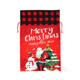 Christmas gift bag, large size, children's candy bag, flannel printed, elderly drawstring drawstring drawstring drawstring bag