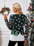 Casual round neck Christmas sweater with lazy style autumn and winter pullover sweater