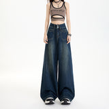 Wide-Leg Pants Simple and Versatile Slimming Straight Leg Floor-Length Pants for Women